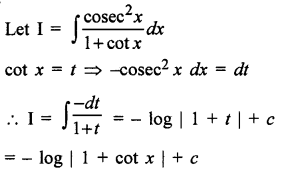Que-4: ∫cosec²x/(1+cotx) dx
