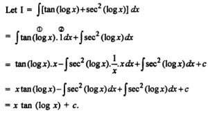 Que-5: ∫{tan(log x) + sec²(log x)} dx