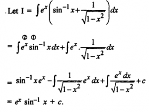 Que-6: ∫ex(sin-1x + 1/√1-x²) dx