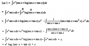 Que-7: ∫ex[secx + log(secx + tanx)] dx