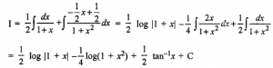 Que-19: ∫dx/1+x+x²+x³