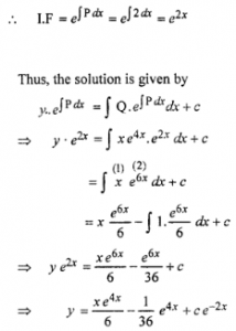 Que-10: dy/dx + 2y = xe4x