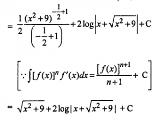 Que-7: ∫x+2/√x²+9 dx