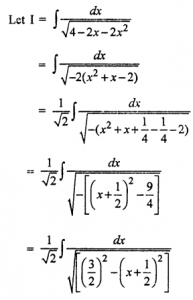 Que-3: ∫dx/√4−2x−2x²