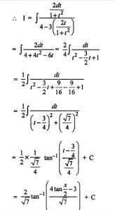 Que-2: (i) ∫dx/4−3sinx (ii) ∫dx/4+5sinx (iii) ∫dθ/1−2sinθ (iv) ∫dx/1−3sinx