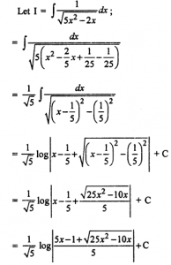 Que-7: ∫1/√5x²−2x dx
