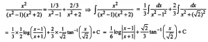 Que-20: ∫x²/(x²−1)(x²+2) dx