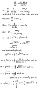 Que-15: (x + tan y) dy = sin 2y dx