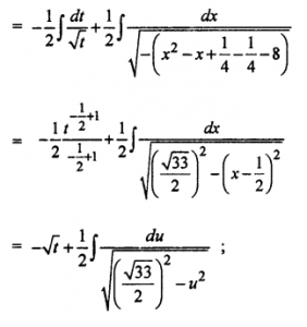 Que-9: ∫x/√8+x−x² dx