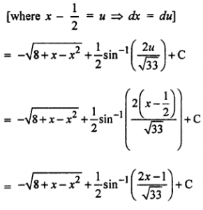 Que-9: ∫x/√8+x−x² dx