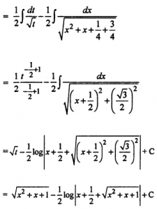 Que-12: ∫x/√x²+x+1 dx