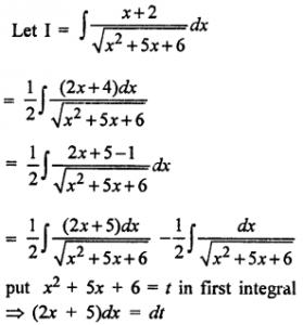 Que-16: ∫x+2/√x²+5x+6 dx