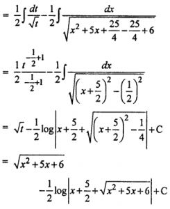 Que-16: ∫x+2/√x²+5x+6 dx