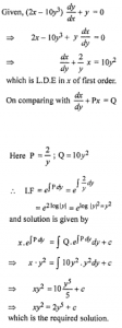 Que-4: (2x – 10y³)dy/dx + y = 0