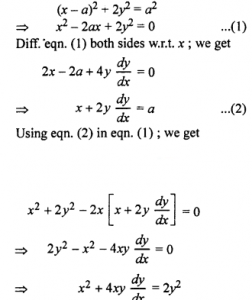 Que-14: Form the differential equation representing family of ellipses having foci on X-axis and centre at the origin.