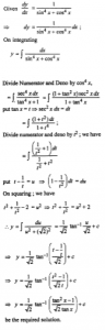 Que-8: dy/dx=1/sin4x+cos4x 