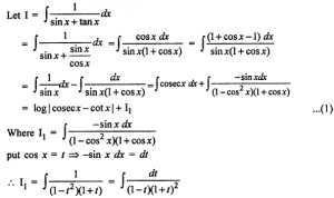 Que-25: ∫1/sinx+tanx dx