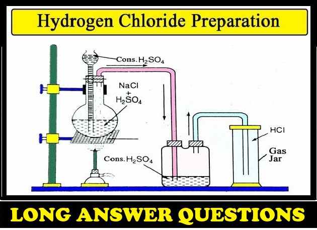 Hydrogen Chloride Long Ans Concise Class-10 ICSE Chemistry Selina Solutions