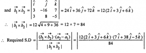 Que-7: r⃗ = (8 + 3λ) i^ – (9 + 16λ) j^ + (10 + 7λ) k^ and r⃗ = 15 i^ + 29 j^ + 5 k^ + µ(3 i^ + 8 j^ – 5 k^)