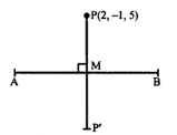 Que-18: Find the image of the point (2, -1, 5) in the line r⃗ = (11 i^ – 2 j^ – 8 k^) + λ(10 i^ – 4 j^ – 11 k^)