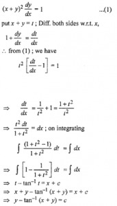 Que-25: (x + y)² dy/dx = 1