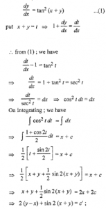 Que-27: dy/dx = tan²(x + y)