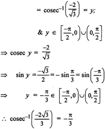 (xv) cosec-1 (-(−2√3)/3))