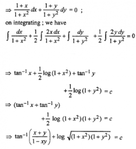 Que-8: (1 + x) (1 + y²) dx + (1 +.y) (1 + x²) dy = 0
