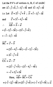 Que-10: Prove that the points 2î– ĵ + k̂, î – 4ĵ – 5k̂, 3î – 4ĵ – 4k̂ are the vertices of a right-angled triangle.