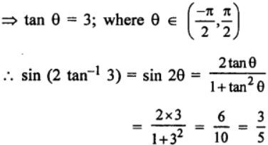 (xvii) sin(2 tan-1 3)