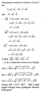 Que-16: Prove that the triangle with vertices A(1, 0, 1), B(2, -1, 4) and C(3, -4, 1) is right-angled.