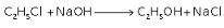 Que-4: Halo alkanes react with alkalies to produce alcohol. Give the equation for the preparation of the second member of the homologous series of alcohol. State under what condition the reaction occurs.
