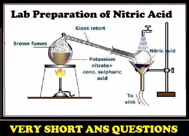 Nitric Acid Very Short Ans Concise Class-10 ICSE Chemistry Selina Solutions
