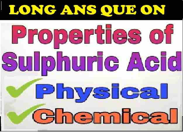 Sulphuric Acid Long Ans Concise Class-10 ICSE Chemistry Selina Solutions