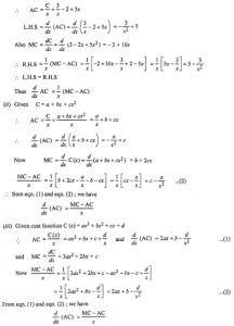 Que-8: Verify that d/dx (AC) = 1/x(MC – AC), given that (i) C = 3 – 2x + 5x² (ii) C= a + bx + cx² (iii) C(x) = ax + bx² + ex + d.