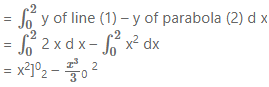 Que-1: Find the area of the region enclosed by the following curves or lines. (a) y = 2x, y = x 2 (b) y2 = 8x, x2 = 8y (c) y2 = x,x2 = y
