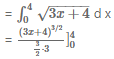 Que-3: Draw the rough sketch of the curve y =√3x+4x and find the area under the curve, above the x-axis and between x = 0 and x = 4.