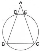 In the following figure, AB = AC. Prove that DECB is an isosceles trapezium.