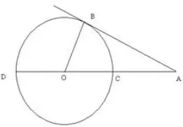 In the given figure, O is the centre of the circle and AB is a tangent to the circle at B. If AB = 15 cm and AC = 7.5 cm, calculate the radius of the circle. 