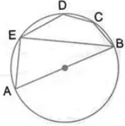 In the given figure, AB is a diameter of the circle. Chord ED is parallel to AB and ∠ EAB = 63°; calculate: (i) ∠EBA, (ii) BCD.
