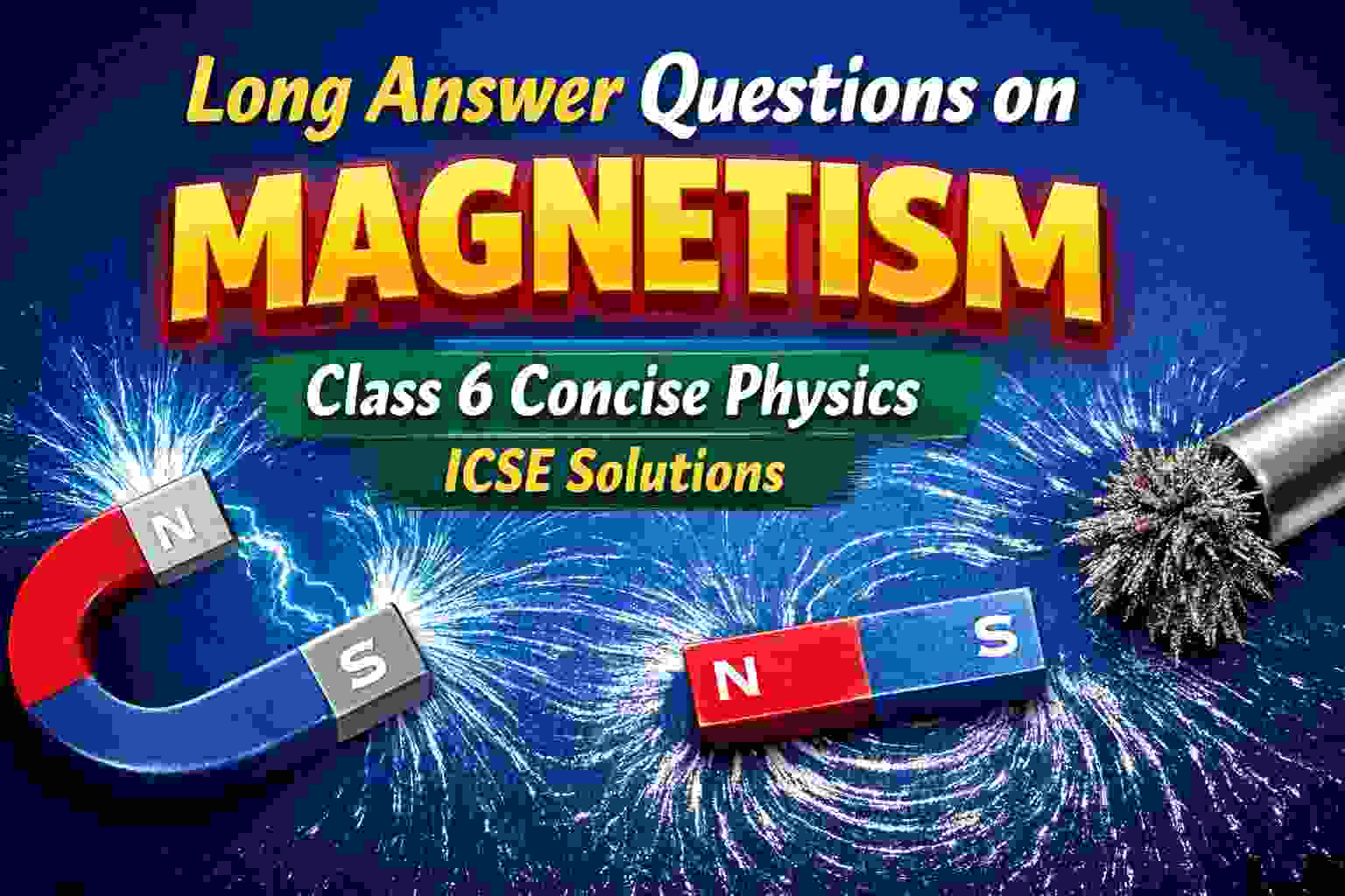 Long Answer Questions on Magnetism Class 6 Concise Physics ICSE Solutions