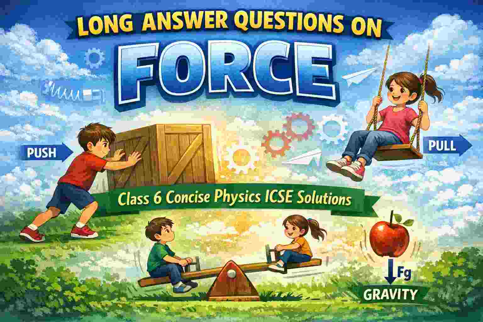 Long Answer Questions on Force Class 6 Concise Physics ICSE Solutions