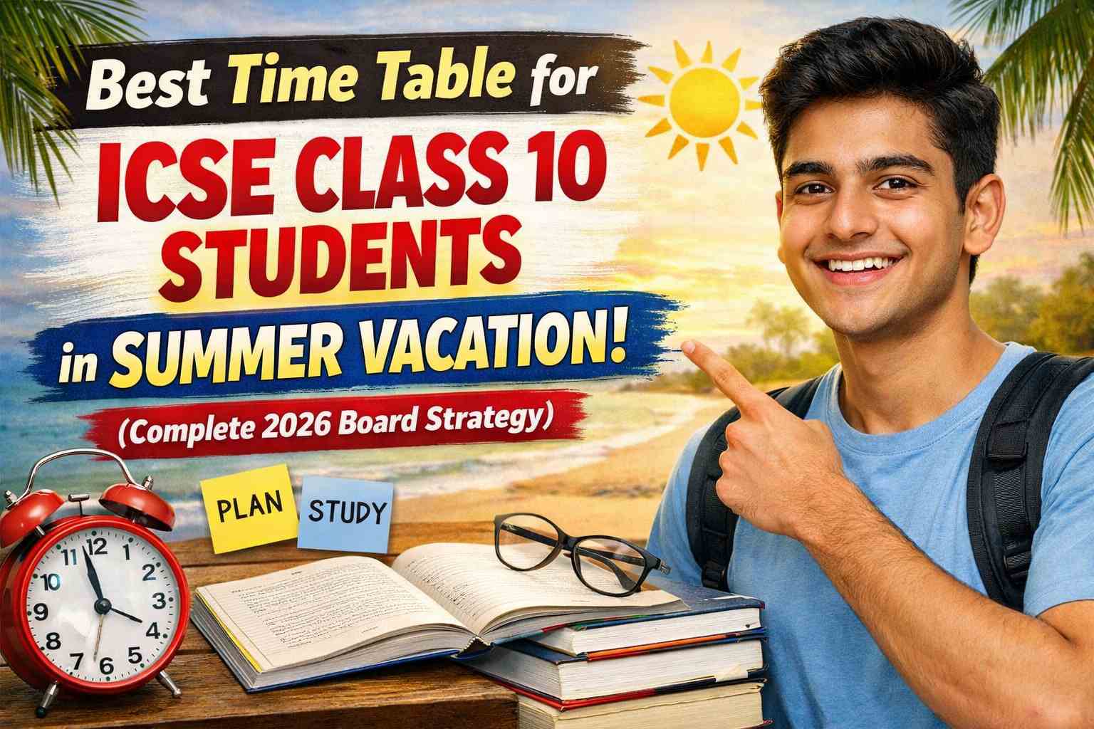 Best Time Table for ICSE Class 10 Students in Summer Vacation (2026 Guide)