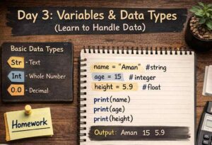 Day 3: Variables & Data Types (Learn to Handle Data)