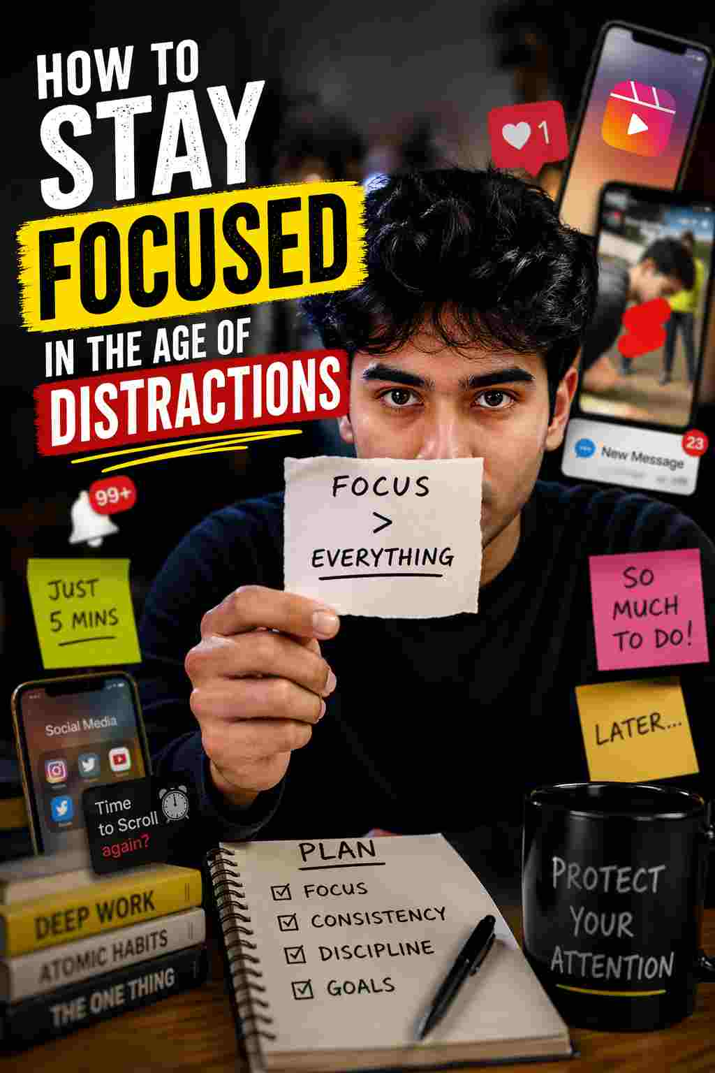 How to Stay Focused in the Age of Distractions (Reels & Shorts)