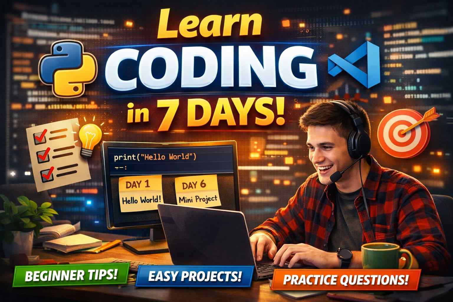 Learn Basic Coding in 7 Days (For Beginners)