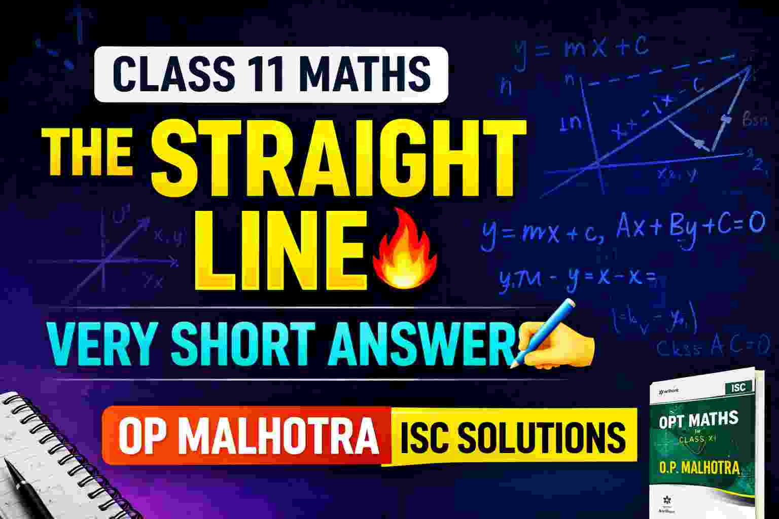 Very Short Answer on The Straight Line Class-11 OP Malhotra Exe-16K ISC Maths Solutions