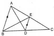 In the given figure, AD is the median and DE || AB. Prove that BE is the median. 