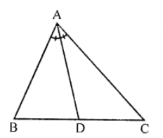 Que-3: D is a point on the side BC of a ∆ABC such that AD bisects ∠BAC. Then,
(a) BD = CD
(b) BA>BD
(c) BD > BA
(d) CD > CA