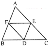 Que-6: Prove that the perimeter of a mid-segment triangle is half the perimeter of the triangle.